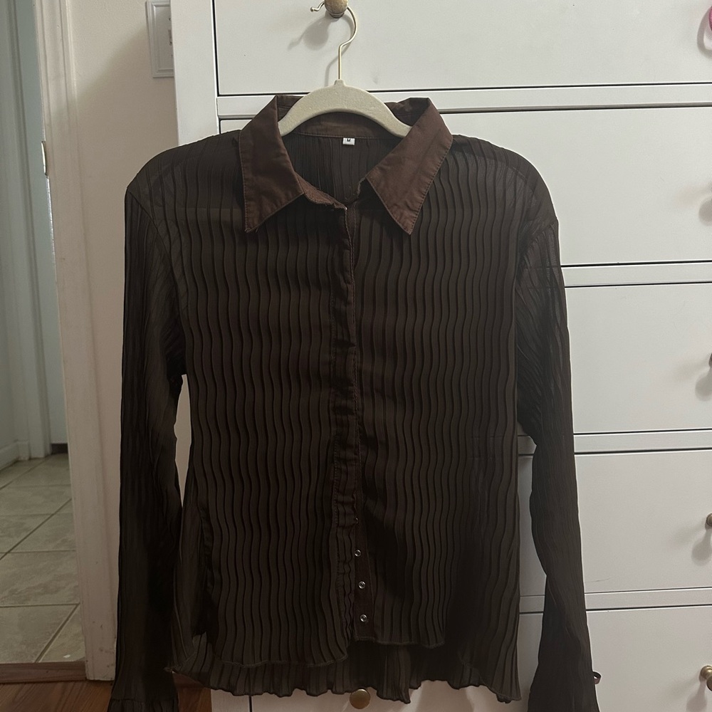 Elegant Brown Women's Top